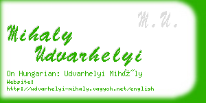 mihaly udvarhelyi business card